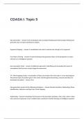 CDASA I- Topic 5 Exam Questions and Answers