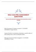 WGU C224 PRE-ASSESSMENT QUESTIONS WITH GUARANTEED ACCURATE ANSWERS