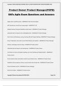 Product Owner/ Product Manager(POPM) SAFe Agile Exam Questions and Answers