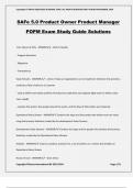 SAFe 5.0 Product Owner Product Manager POPM Exam Study Guide Solutions