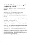 FIS 201 WVU Final exam study test guide questions and answers