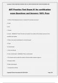 AST Practice Test Exam #1 for certification exam Questions and Answers 100% Pass