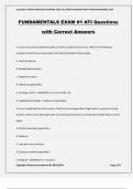 FUNDAMENTALS EXAM #1 ATI Questions with Correct Answers