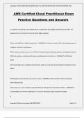 AWS Certified Cloud Practitioner Exam Practice Questions and Answers