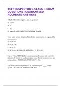 TCFP INSPECTOR'S CLASS II EXAM QUESTIONS |GUARANTEED ACCURATE ANSWERS