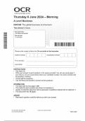 A-LEVEL JUNE 2024 OCR BUSINESS PAPER 3