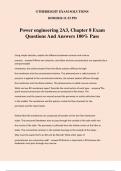 Power engineering 2A3, Chapter 8 Exam Questions And Answers 100% Pass