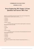 Power Engineering 3B1 Chapter 11 Exam Questions And Answers 100% Pass