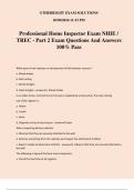 Professional Home Inspector Exam NHIE / TREC - Part 2 Exam Questions And Answers 100% Pass