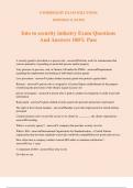 Into to security industry Exam Questions And Answers 100% Pass