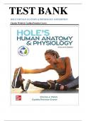 TEST BANK HOLE'S HUMAN ANATOMY & PHYSIOLOGY 16TH EDITION Charles Welsh & Cynthia Prentice-Craver 2024-2025