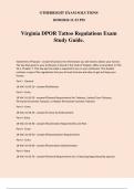 Virginia DPOR Tattoo Regulations Exam Study Guide.