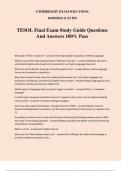 TESOL Final Exam Study Guide Questions And Answers 100% Pass