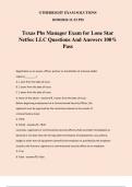 Texas Pbs Manager Exam for Lone Star NetSec LLC Questions And Answers 100% Pass