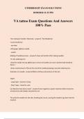 VA tattoo Exam Questions And Answers 100% Pass