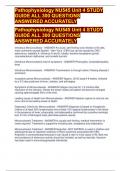 Pathophysiology NU545 Unit 4 STUDY GUIDE ALL 300 QUESTIONS ANSWERED ACCURATELY Pathophysiology NU545 Unit 4 STUDY GUIDE ALL 300 QUESTIONS ANSWERED ACCURATELY Pathophysiology NU545 Unit 4 STUDY GUIDE ALL 300 QUESTIONS ANSWERED ACCURATELY Pathophysiology NU