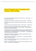  Nccer Plumbing Level 1 Questions And Answers 100% Verified.