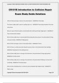 CR101B Introduction to Collision Repair Exam Study Guide Solutions