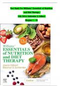 COMPLETE TEST BANK: Williams' Essentials of Nutrition and Diet Therapy 13th Edition by Joyce Ann Gilbert PhD RDN (Author) latest Update.