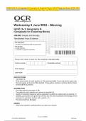 OCR GCSE (9–1) Geography B (Geography for Enquiring Minds) J384/02 People and Society JUNE 2024 Combined Question Paper and Mark Scheme