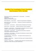   Certified Fire Investigator Exam Questions And Answers 100% Verified.