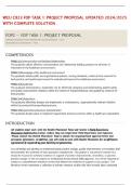 WGU C823 FDP TASK 1: PROJECT PROPOSAL UPDATED 2024/2025 WITH COMPLETE SOLUTION