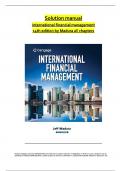 Solution Manual For International Financial Management, 14th Edition by Jeff Madura | Complete Verified Chapter's |