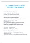 US CONSTITUTION TEST REVIEW QUESTIONS AND ANSWERS