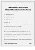 DIDD Medication Administration Unlicensed Exam Questions and Answers