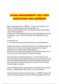 STAGE MANAGEMENT AEA TEST QUESTIONS AND ANSWERS