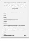 ESE 200 - Final Exam Practice Questions and Answers