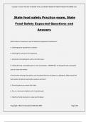 State food safety Practice exam, State Food Safety Expected Questions and Answers