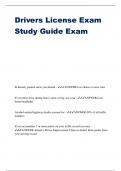 Drivers License Exam Study Guide Exam