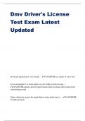 Dmv Driver's License Test Exam Latest Updated