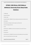 HTHSCI 1H06 Winter 2025 Midterm (McMaster University) Exam Study Guide Solutions