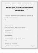 IDIS 344 Final Exam Practice Questions and Answers