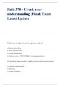 Path 370 Assessment 1 (CH. 1, 2, 4, 7) UPDATED EXAM 