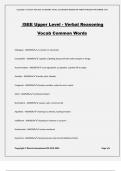 ISEE Upper Level - Verbal Reasoning Vocab Common Words