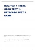 Reta Test 1 / RETA CARO TEST 1 / RETACARO TEST 1 EXAM