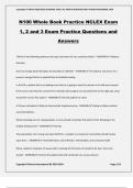 N100 Whole Book Practice NCLEX Exam 1, 2 and 3 Exam Practice Questions and Answers