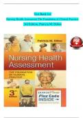 TEST BANK For Nursing Health Assessment The Foundation of Clinical Practice, 3rd Edition, Patricia M. Dillon, All Chapters 1 - 27, Complete Newest Version