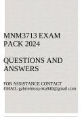 MNM3713 Exam pack 2024 (Services Marketing)