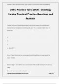 ONCC Practice Tests (OCN - Oncology Nursing Practice) Practice Questions and Answers