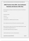 ONCC Practice Tests (OCN - Care Continuum) Questions and Answers 100% Pass