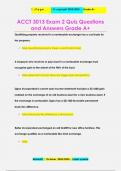 ACCT 3013 Exam 2 Quiz Questions  and Answers Grade A+