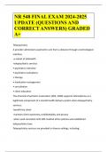 NR 548 FINAL EXAM 2024-2025 UPDATE (QUESTIONS AND CORRECT ANSWERS) GRADED A+