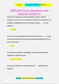 BEFO/IFO Class Questions and  Answers Grade A+