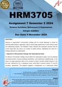 HRM3705 Assignment 7 (COMPLETE ANSWERS) Semester 2 2024 - DUE 1 November 2024