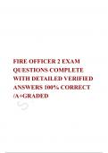 FIRE OFFICER 2 EXAM QUESTIONS COMPLETE WITH DETAILED VERIFIED ANSWERS 100% CORRECT /A+GRADED