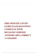 FIRE OFFICER 2 STUDY GUIDE EXAM QUESTIONS COMPLETE WITH DETAILED VERIFIED ANSWERS 100% CORRECT /A+GRADED